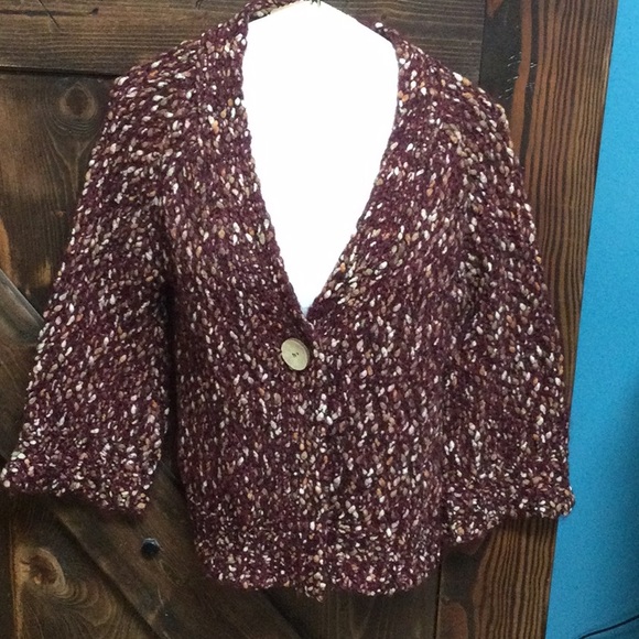 Leo and Nicole thick sweater cardigan Slight bell sleeve - Picture 1 of 6